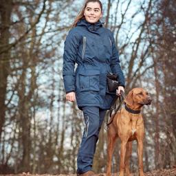 Catago Trainer Lång Damjacka i Night Sky Blue